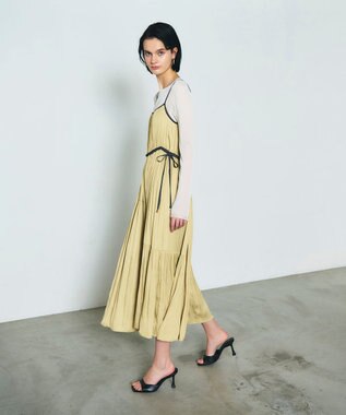 GRACE CONTINENTAL ギャザーキャミソールワンピース イエロー
