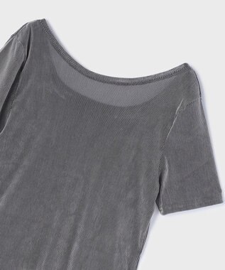 GRACE CONTINENTAL フロッキーチュールカットトップ グレー