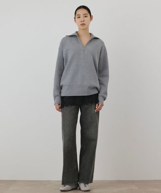 GRACE CONTINENTAL スムースニットトップ　 グレー