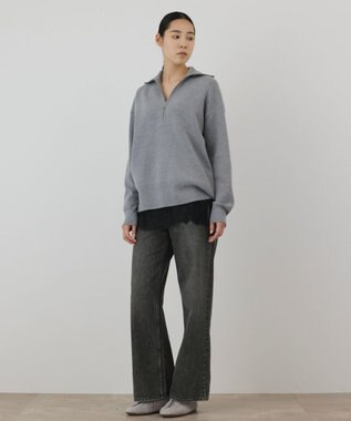 GRACE CONTINENTAL スムースニットトップ　 グレー