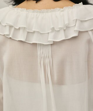 GRACE CONTINENTAL フリルブラウス ホワイト
