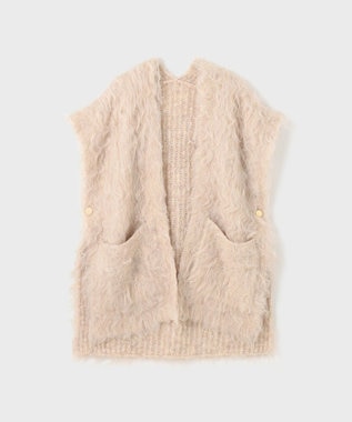 GRACE CONTINENTAL 起毛ニットベスト ベージュ