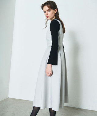 GRACE CONTINENTAL ツイルタックワンピース ライトグリーン