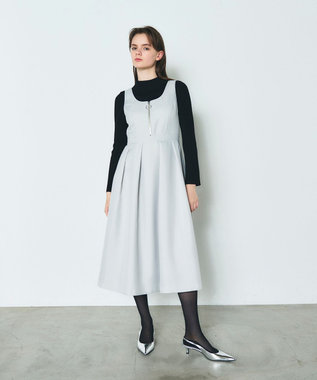 GRACE CONTINENTAL ツイルタックワンピース ライトグリーン