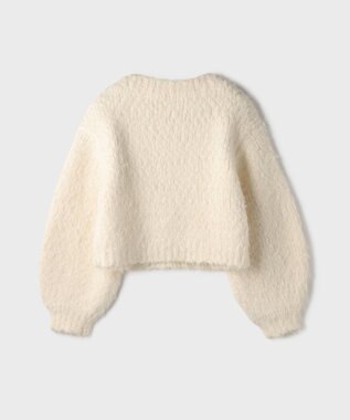 GRACE CONTINENTAL バルキーフェザーニットトップ ホワイト