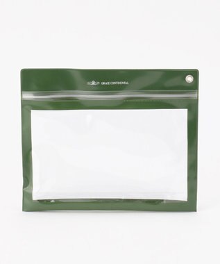 GRACE CONTINENTAL Fabricスクエアポーチ ピンク