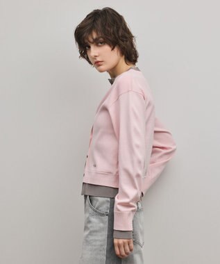 GRACE CONTINENTAL レイヤード風ニットカーディガン ピンク