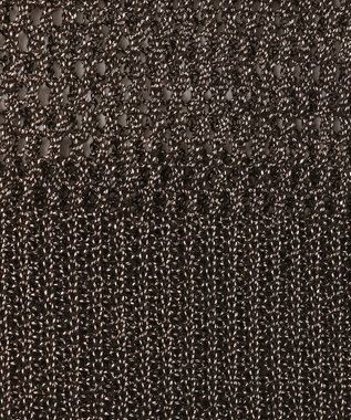 GRACE CONTINENTAL ラメメッシュニットトップ ゴールド