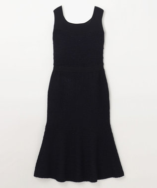 GRACE CONTINENTAL ツイードマーメイドニットワンピース ブラック