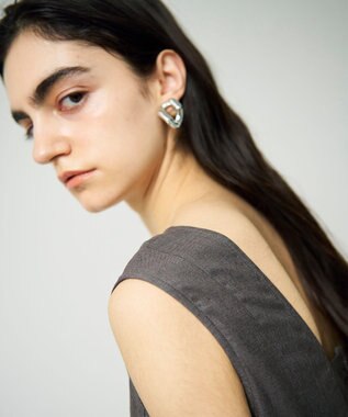 GRACE CONTINENTAL トリアセリネンフレアマキシ チャコール