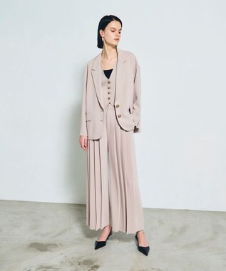 GRACE CONTINENTAL トリアセショートジレ ベージュ