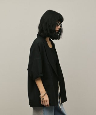 GRACE CONTINENTAL ドルマンテーラードジャケット ブラック