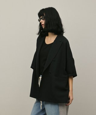 GRACE CONTINENTAL ドルマンテーラードジャケット ブラック