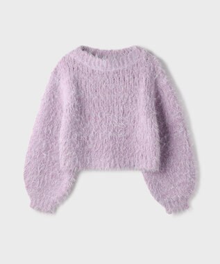 GRACE CONTINENTAL バルキーフェザーニットトップ ラベンダー