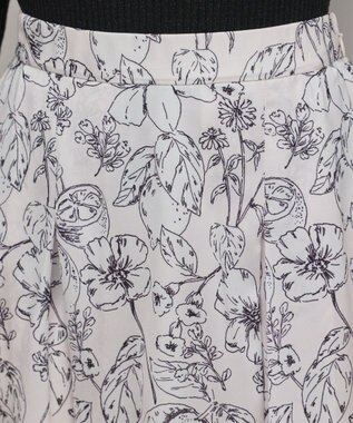 GRACE CONTINENTAL フルーツフラワープリントスカート キナリ