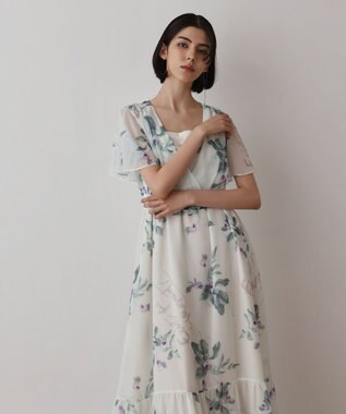 GRACE CONTINENTAL プリントセパレートワンピース キナリ