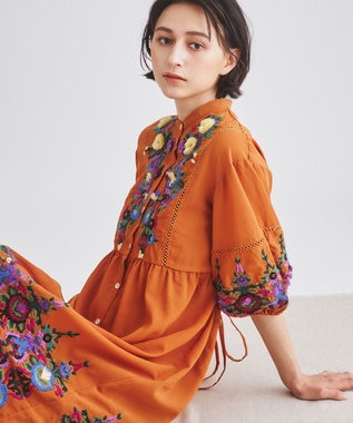 マルチフラワースタンドワンピース Grace Continental Grace Continental グレースコンチネンタル 通販 マルチフラワースタンドワンピース Grace Continental Grace Continental グレースコンチネンタル 通販