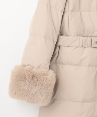 GRACE CONTINENTAL ファーパーツ付ロングダウン ベージュ