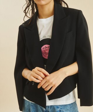 GRACE CONTINENTAL ミリタリーショートジャケット ブラック