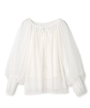 GRACE CONTINENTAL チュール2WAYトップ ホワイト