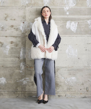 GRACE CONTINENTAL 【LOU ANDREA】フェイクポケットジレ ホワイト