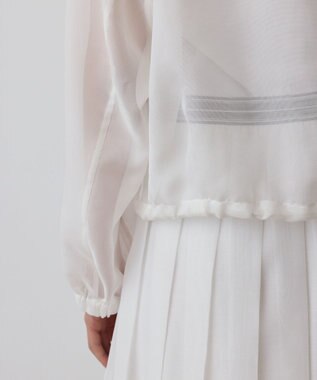 GRACE CONTINENTAL ブライトメッシュブルゾン ホワイト