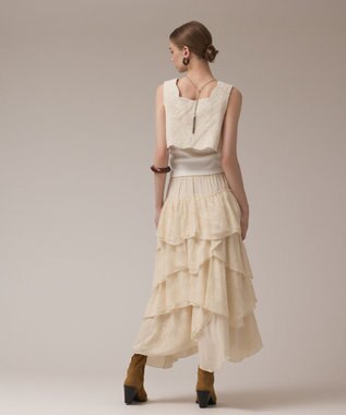 GRACE CONTINENTAL レースコンビティアードスカート キナリ