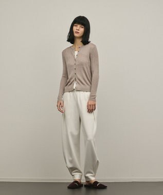 GRACE CONTINENTAL ハイゲージラメニットカーディガン グレー