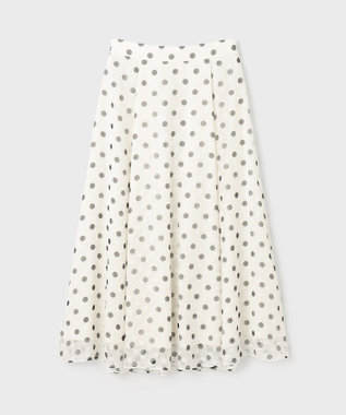 GRACE CONTINENTAL ドットオパールスカート ホワイト