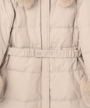 GRACE CONTINENTAL ファーパーツ付ロングダウン ベージュ