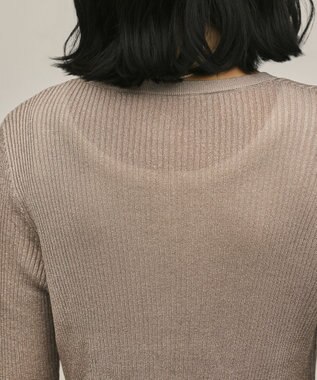 GRACE CONTINENTAL ハイゲージラメニットカーディガン グレー