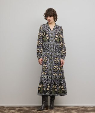 GRACE CONTINENTAL フラワーパターンプリントワンピース