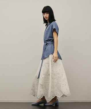 GRACE CONTINENTAL ジャージワークシャツ ブルー