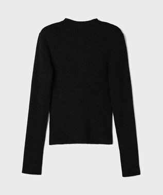 GRACE CONTINENTAL スクエアリブニットトップ ブラック