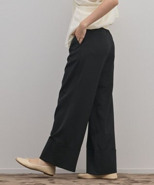 GRACE CONTINENTAL ロールアップワイドパンツ ブラック