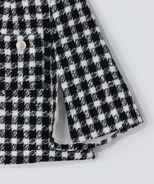 GRACE CONTINENTAL チェックツイードショートジャケット ブラック