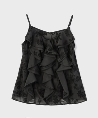 GRACE CONTINENTAL エンブロイダリーキャミブラウス ブラック