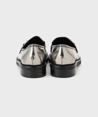 GRACE CONTINENTAL LUCA GROSSI メタルビットローファー シルバー