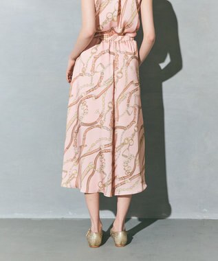 GRACE CONTINENTAL チェーンプリントタックキュロット ピンク