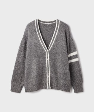 GRACE CONTINENTAL グリッターニットカーディガン グレー