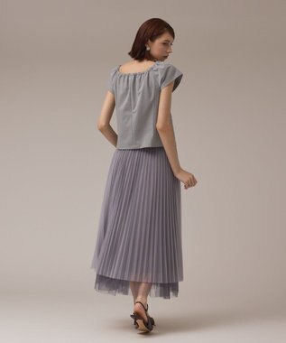 GRACE CONTINENTAL チュールリバーシブルスカート グレー