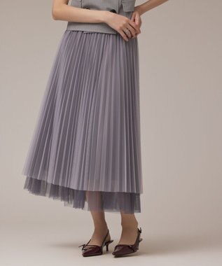 GRACE CONTINENTAL チュールリバーシブルスカート グレー