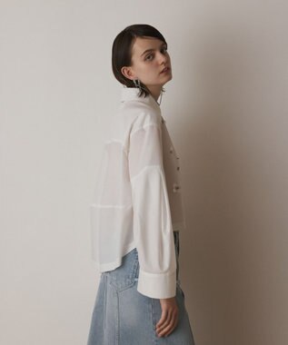 GRACE CONTINENTAL ビジューシャツ ホワイト