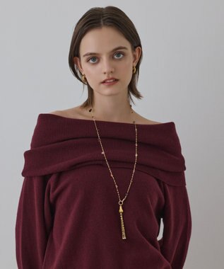 GRACE CONTINENTAL ウールオフショルニットトップ