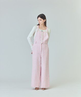 GRACE CONTINENTAL ロゴ刺繍リブトップ ホワイト