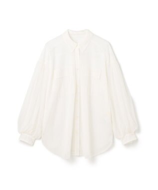 GRACE CONTINENTAL チュールレイヤードシャツ ホワイト