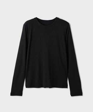 GRACE CONTINENTAL ラメクルーカットトップ ブラック