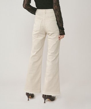 GRACE CONTINENTAL フレアデニムパンツ ベージュ