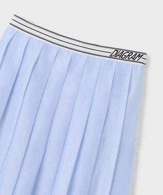 GRACE CONTINENTAL マットシアープリーツスカート ブルー