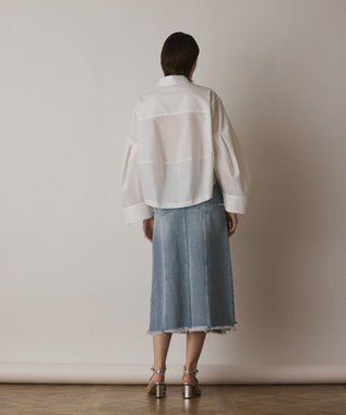 GRACE CONTINENTAL ビジューシャツ ホワイト